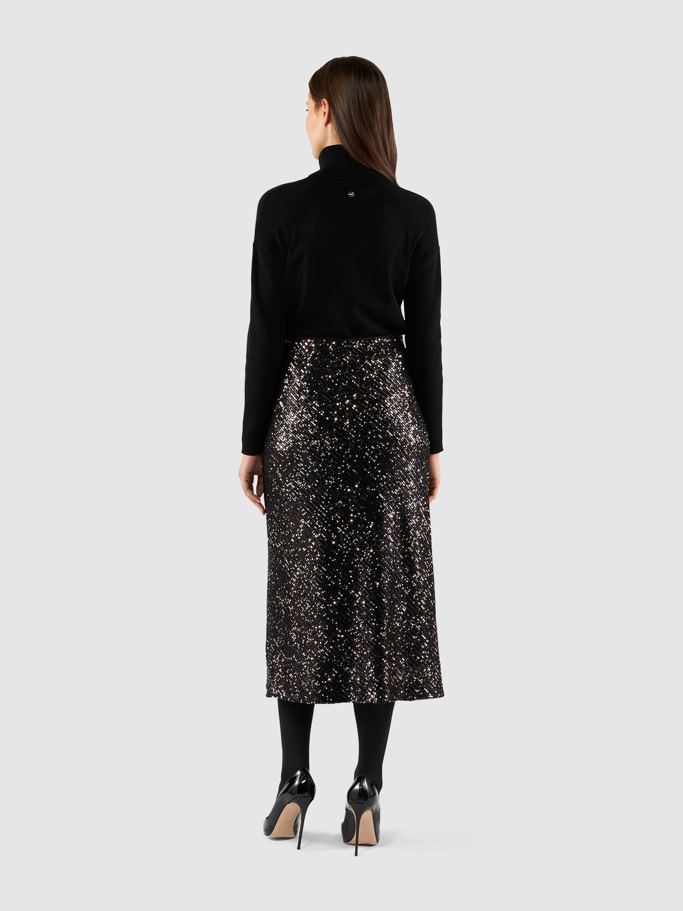 Sequin midi skir image number 1