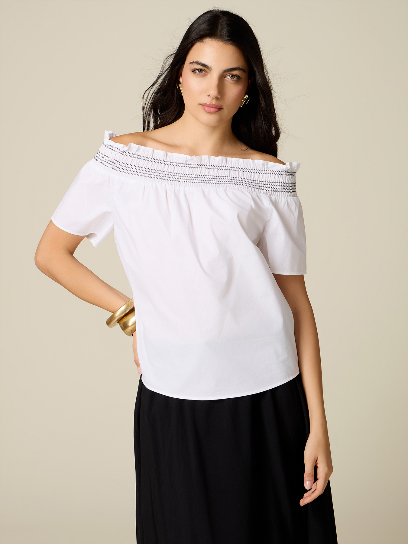 Blusa off-shoulders de algod&oacute;n image number 0