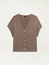 Oversized sleeveless cardigan image number 1