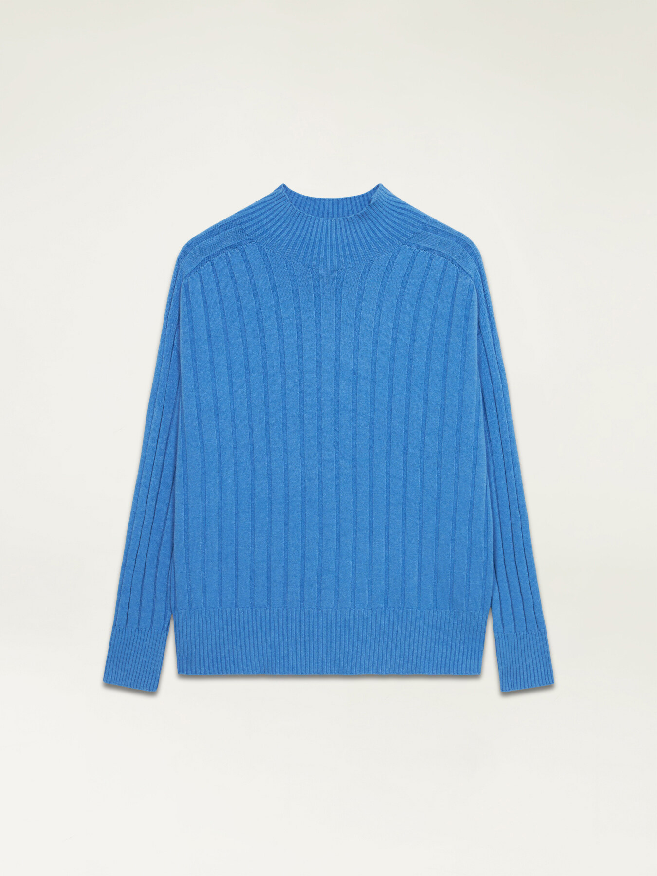 Flat rib-knit turtleneck sweater image number 3