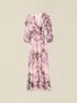 Langes Kleid aus Seiden-Voile-Mix mit Muster image number 3