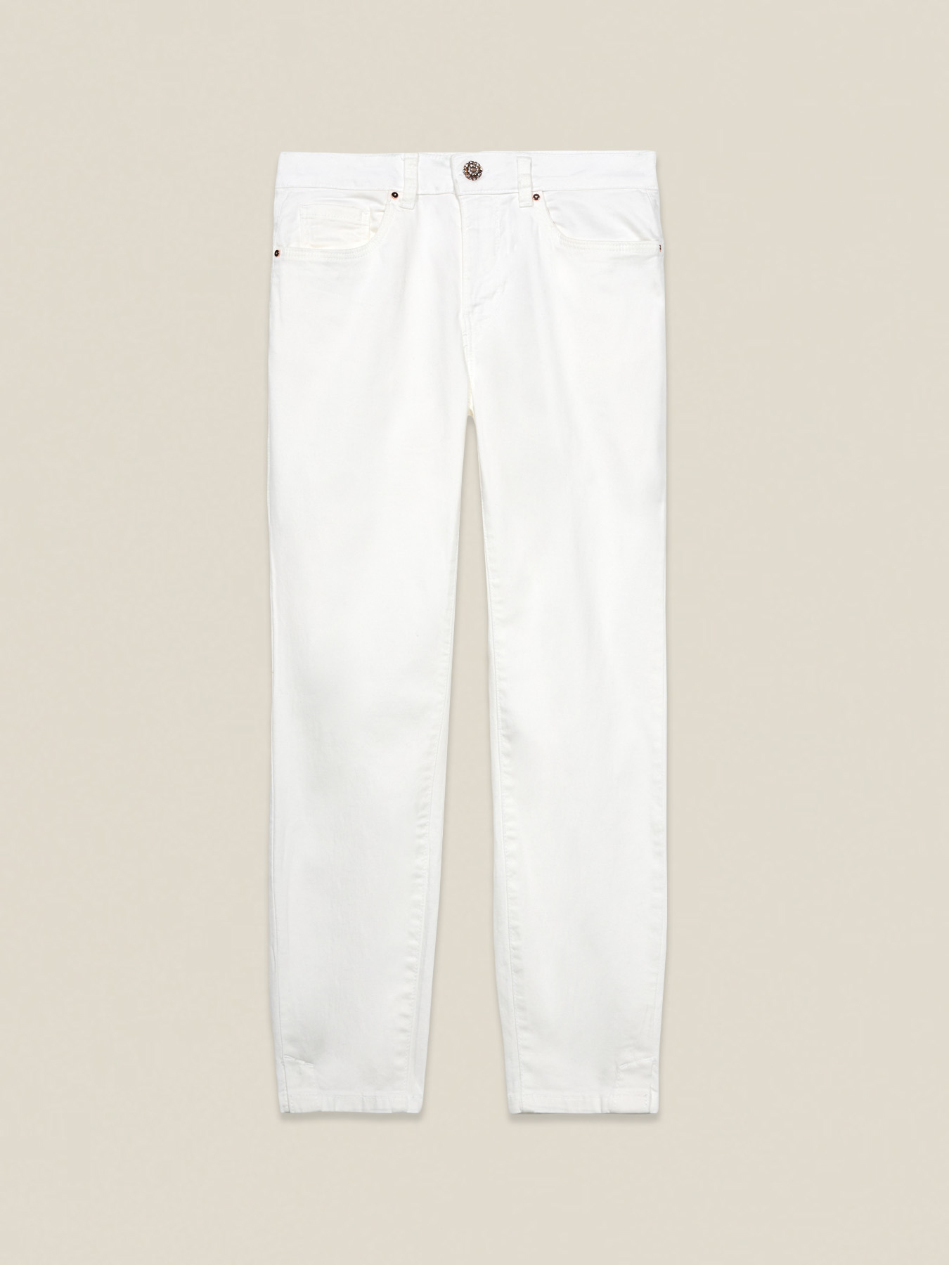 Pantalon cigarette en tissu m&eacute;lang&eacute; lyocell image number 4
