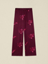 Palazzo pants in satin with sequin embroidery image number 4