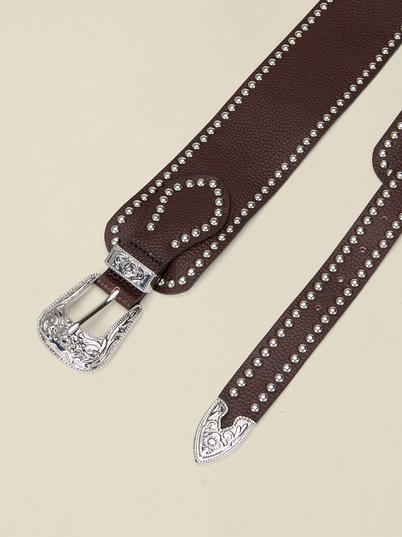 Western belt in genuine leather image number 1