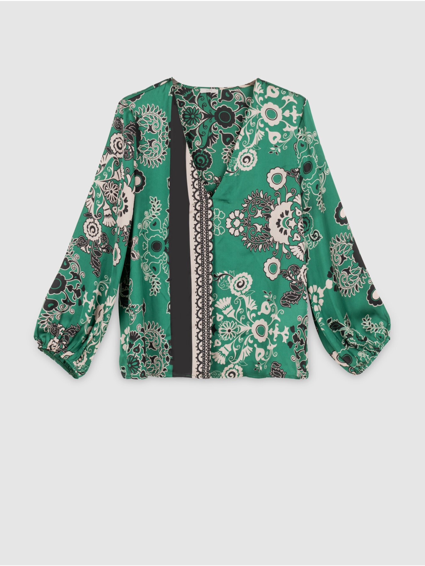 Patterned satin blouse image number 1