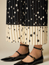 Patterned cropped pleated trousers image number 2