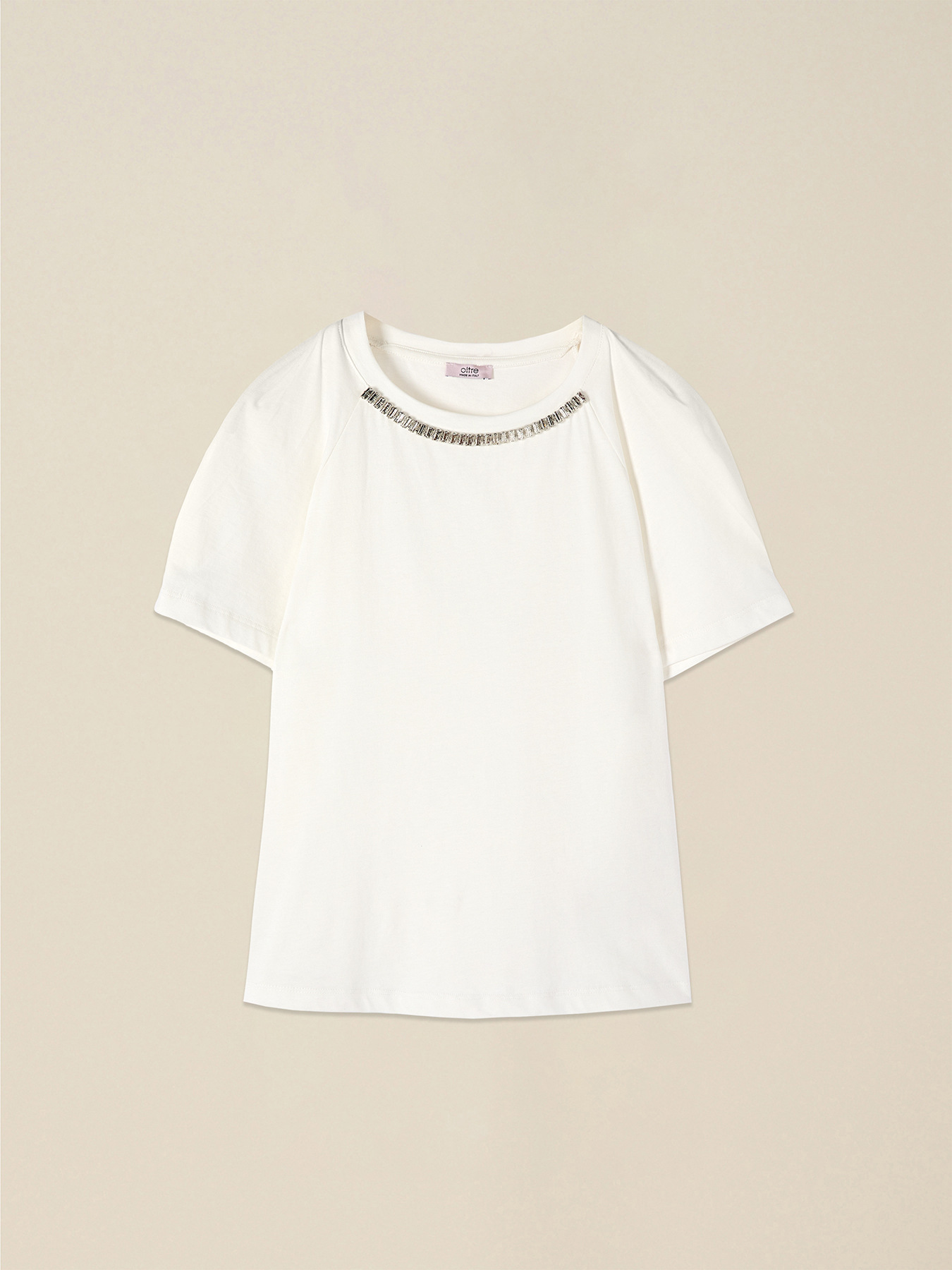 Cotton t-shirt with stone settings image number 3