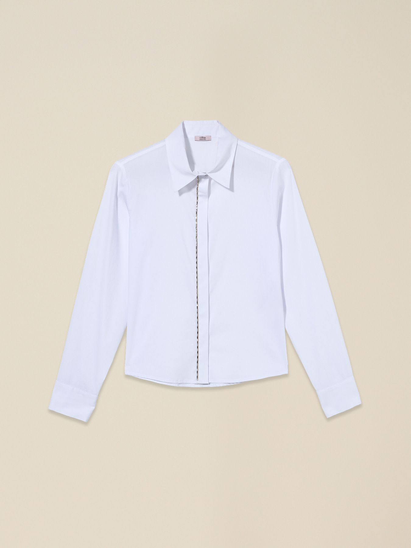 Cropped shirt with crystals image number 3