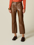 Flare trousers in coated fabric image number 3