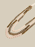 Collier à rangs multiples avec perles et pierres image number 2