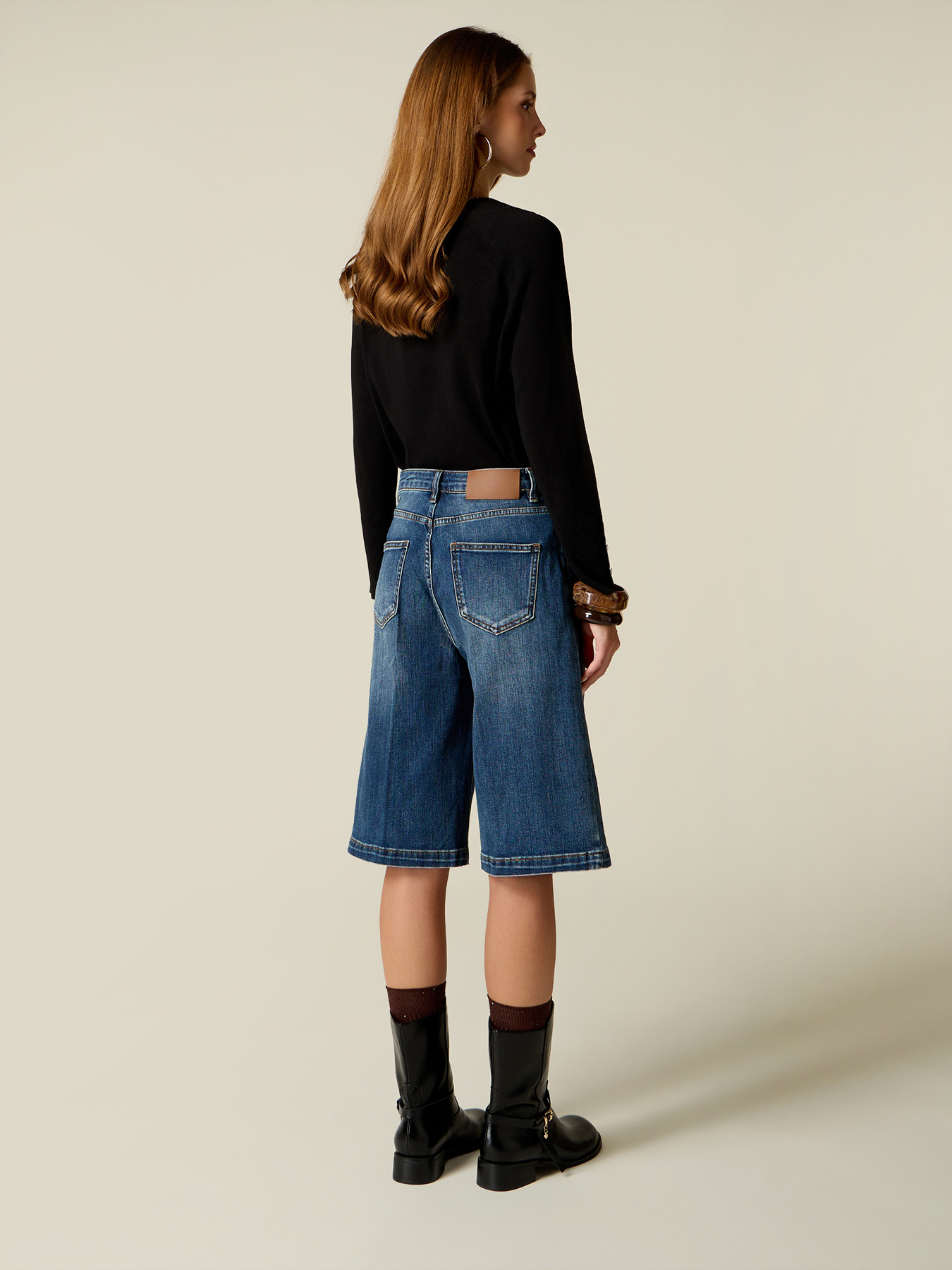 Denim Bermuda shorts image number 1