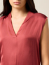 V-neck satin blouse image number 2