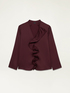 Blusa in raso con volant image number 4