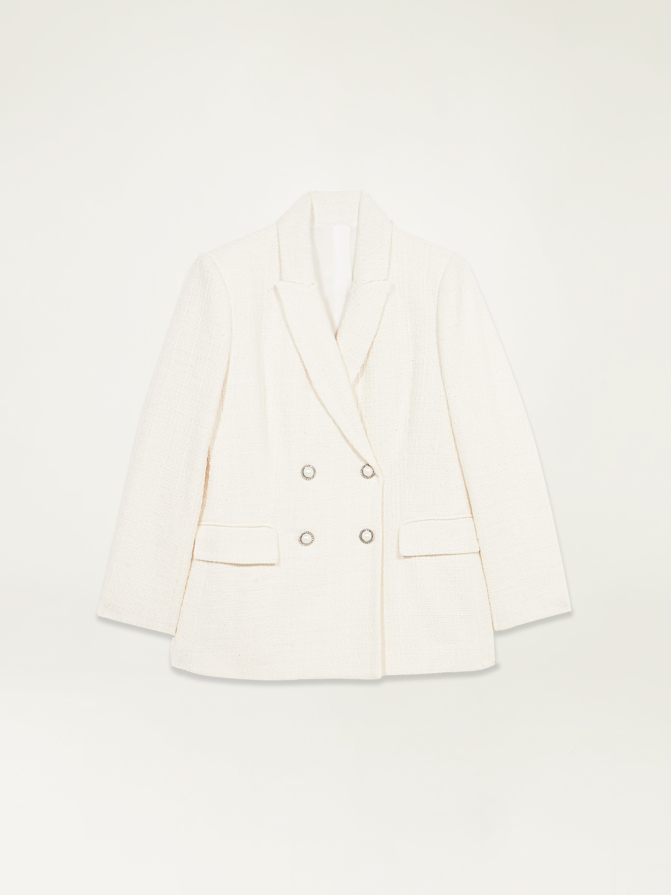 Blazer doppiopetto in tweed image number 4