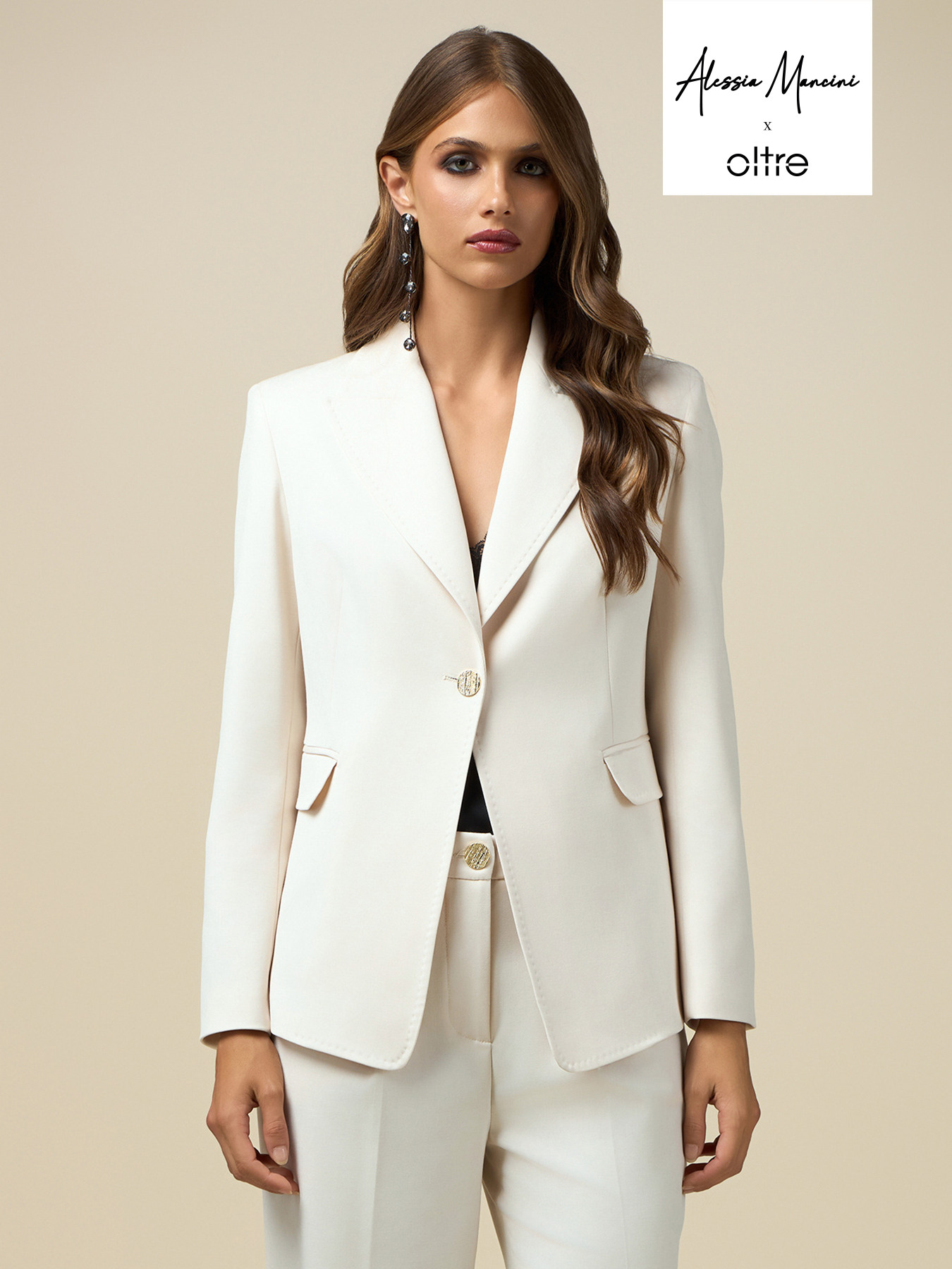 Blazer con pespuntes de tipo sastre image number 0