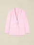 Blazer crois&eacute; en tissu cr&ecirc;pe image number 3