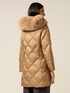 Midi quilted down jacket with real feather image number 1