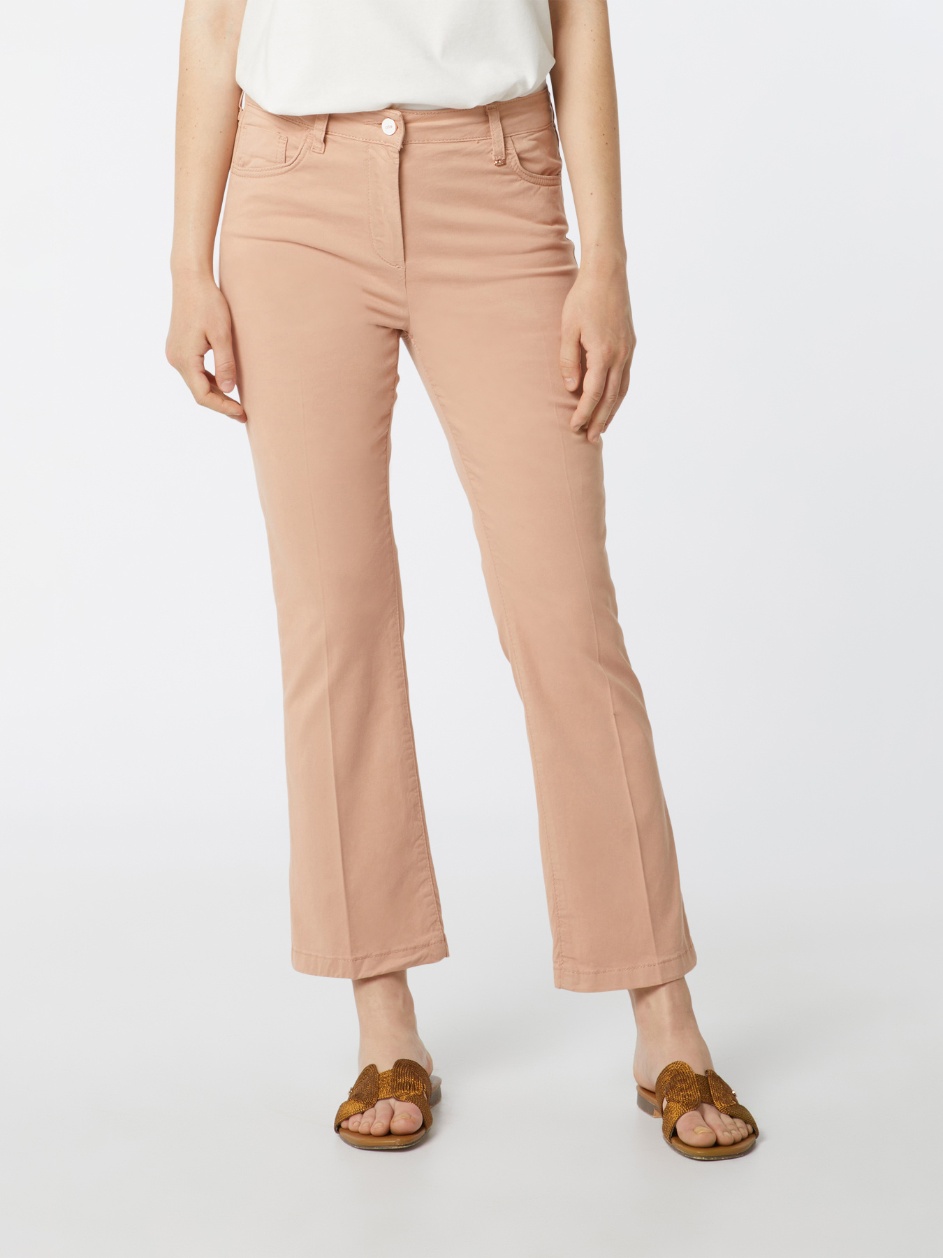 Pantaloni flared in cotone image number 0