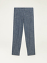 Denim-effect linen-blend trousers image number 4