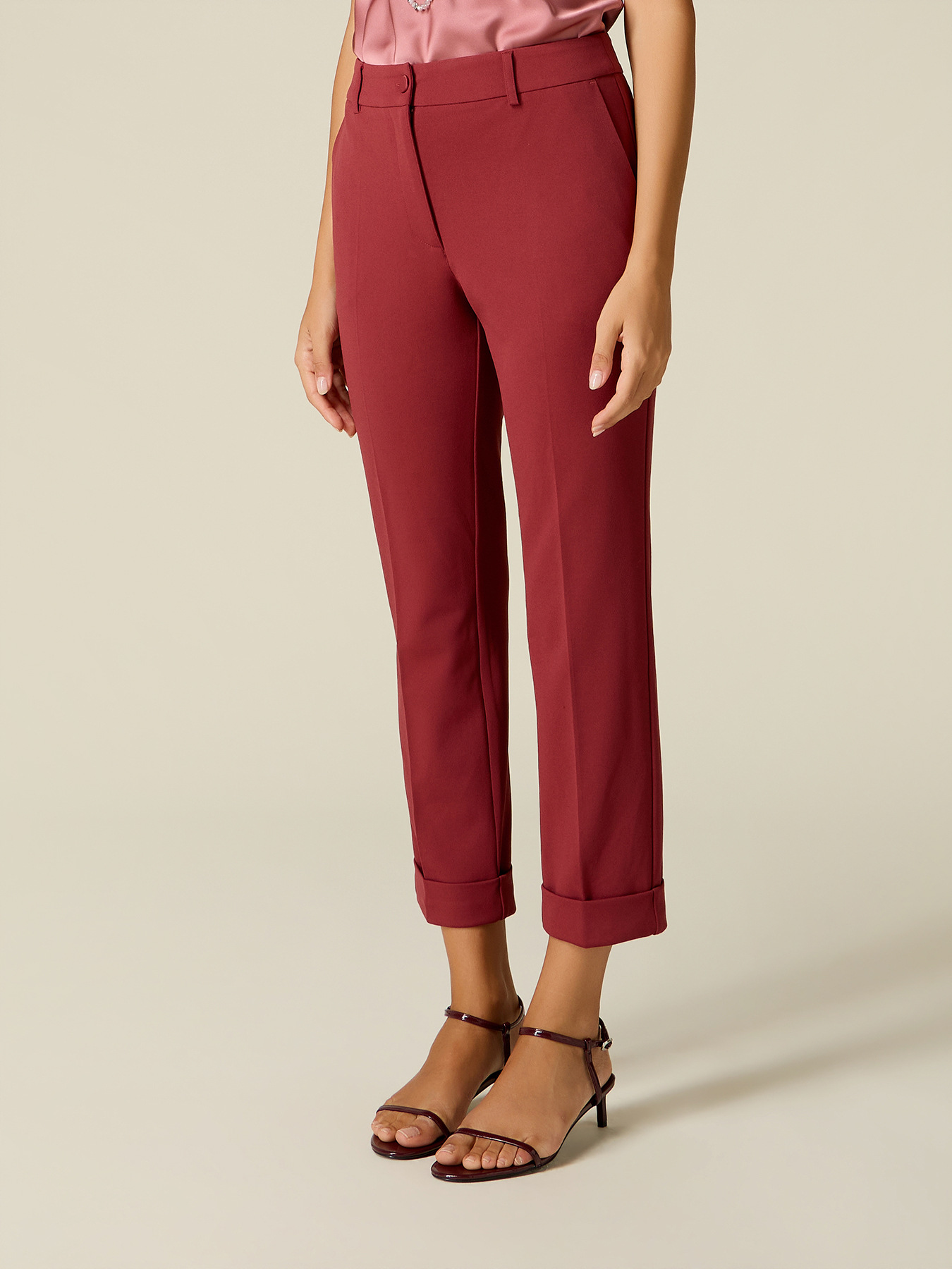 Cropped-Hose aus Cr&ecirc;pe-Stoff image number 3