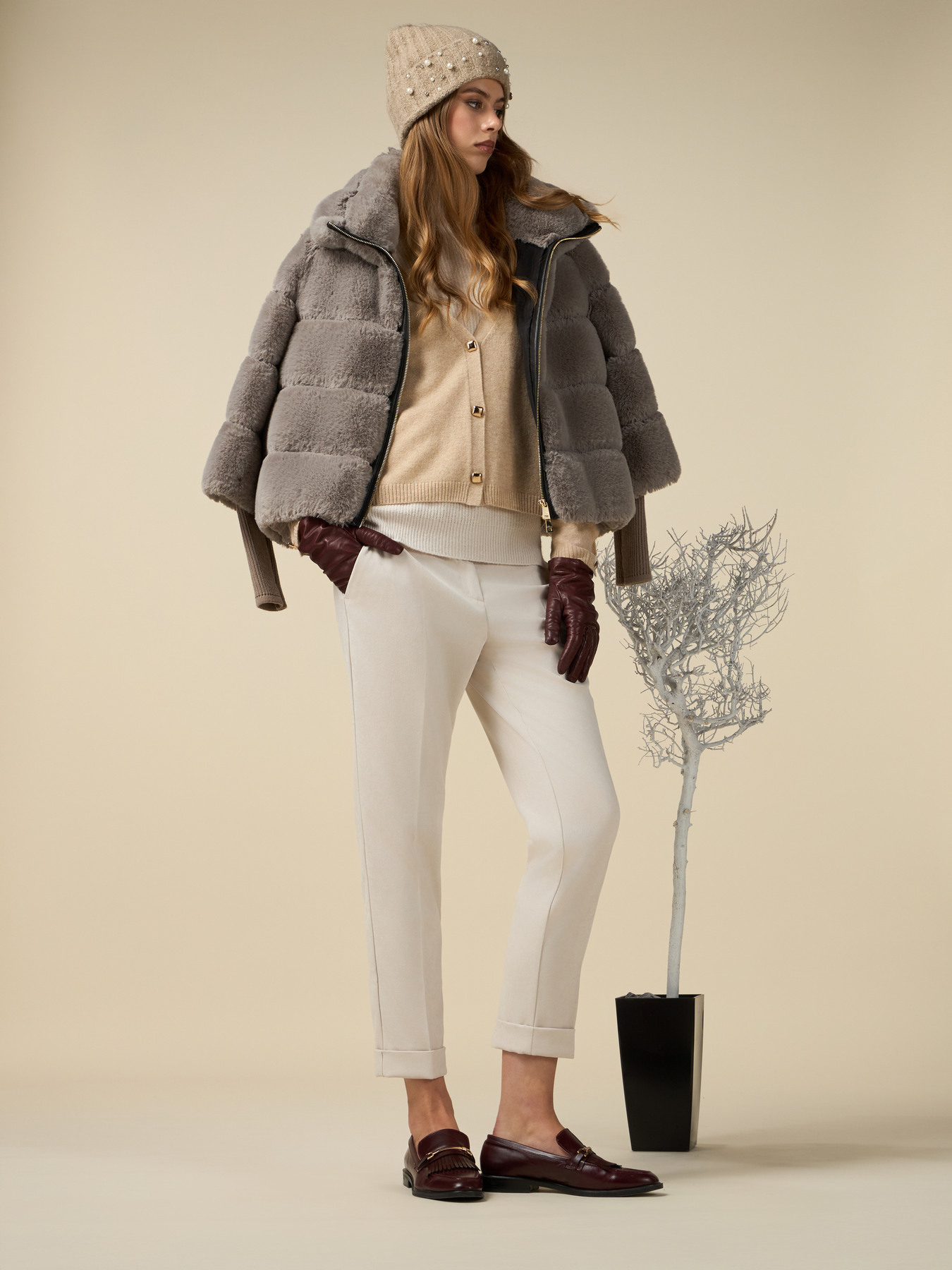 Pantalon droit en velours image number 0