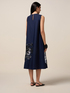 Vestito ad A in cotone con paillettes image number 1