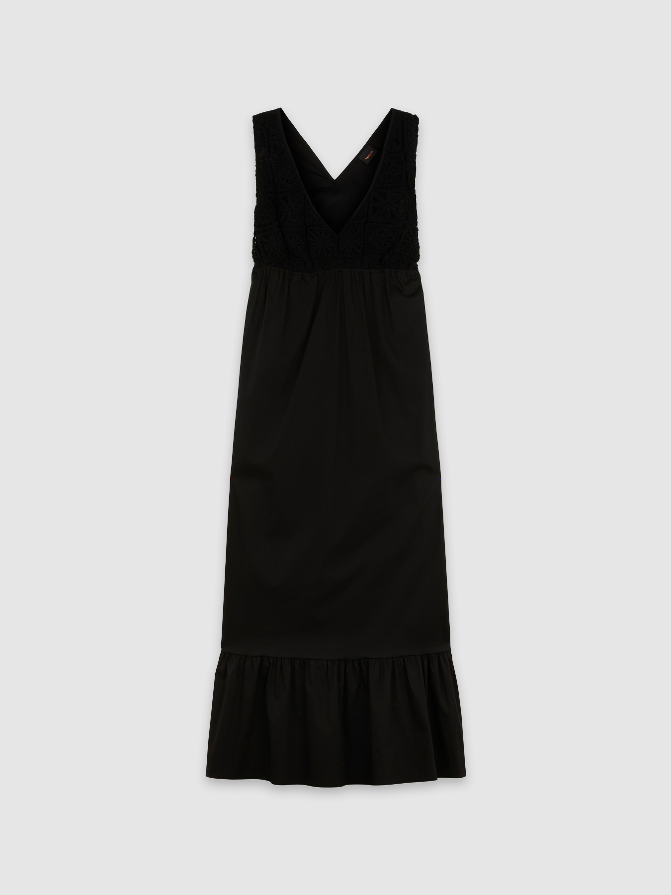 Vestito lungo con corpino in crochet image number 3