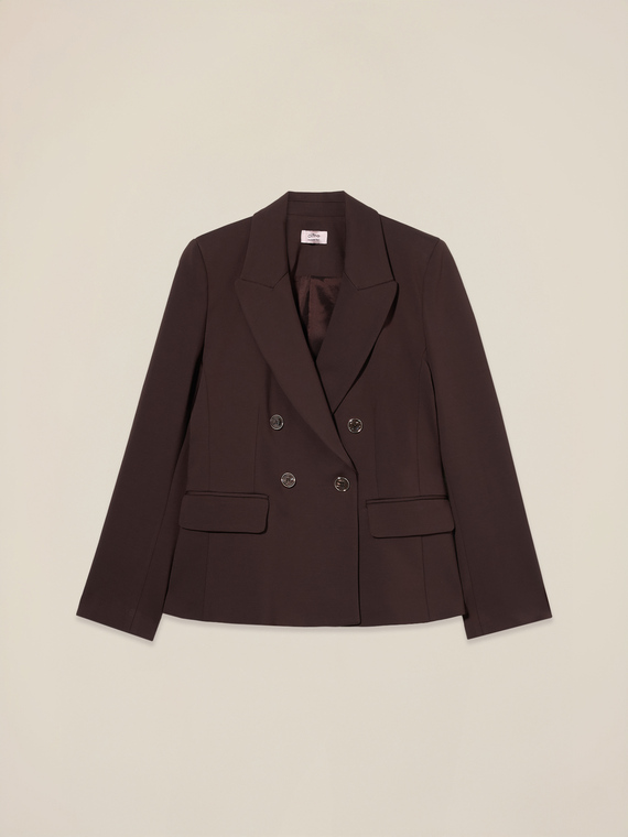 Double-breasted blazer in milano stitch