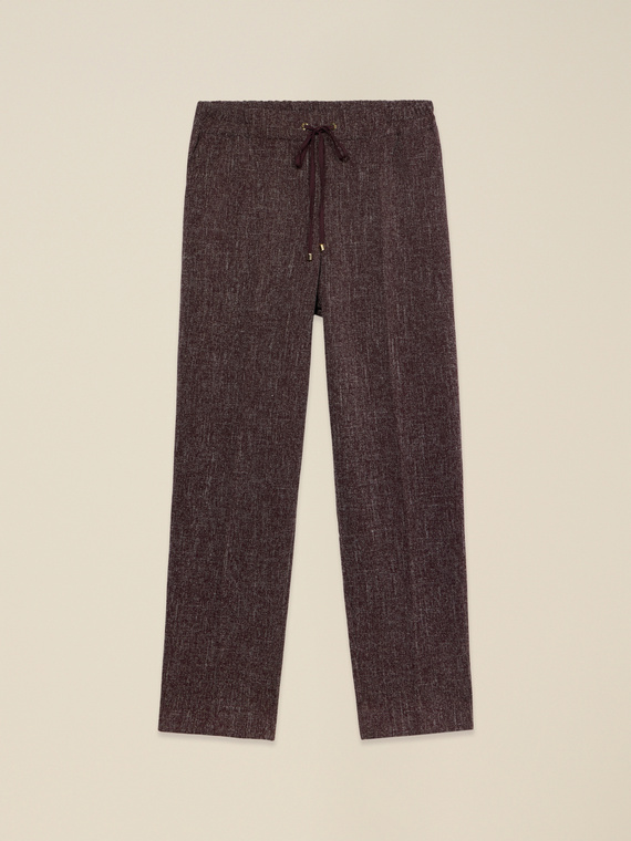 M&eacute;lange fabric joggers