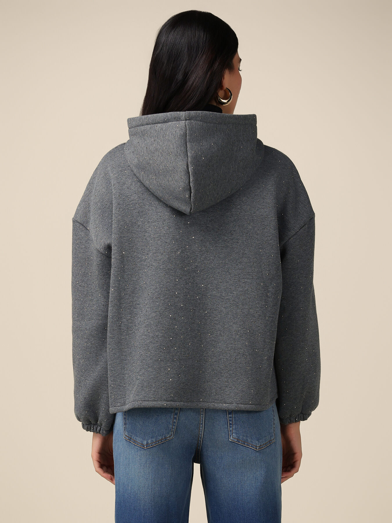 Fleece jacket with studs image number 1