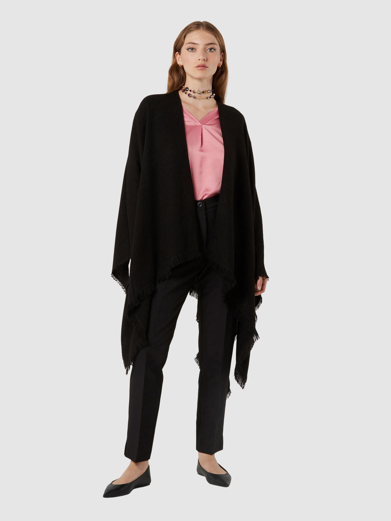 Poncho in maglia image number 3