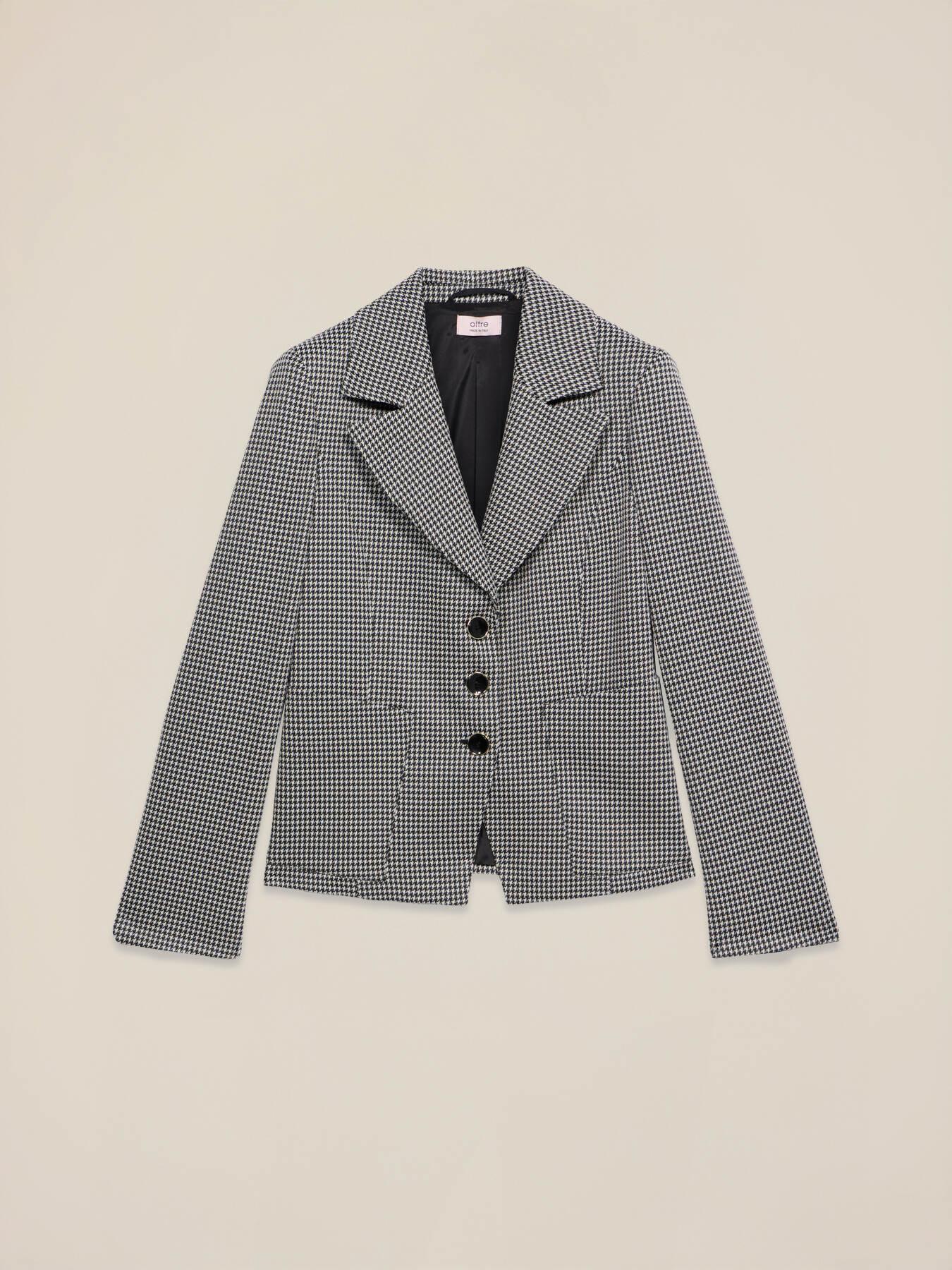 Houndstooth blazer in milano stitch image number 4
