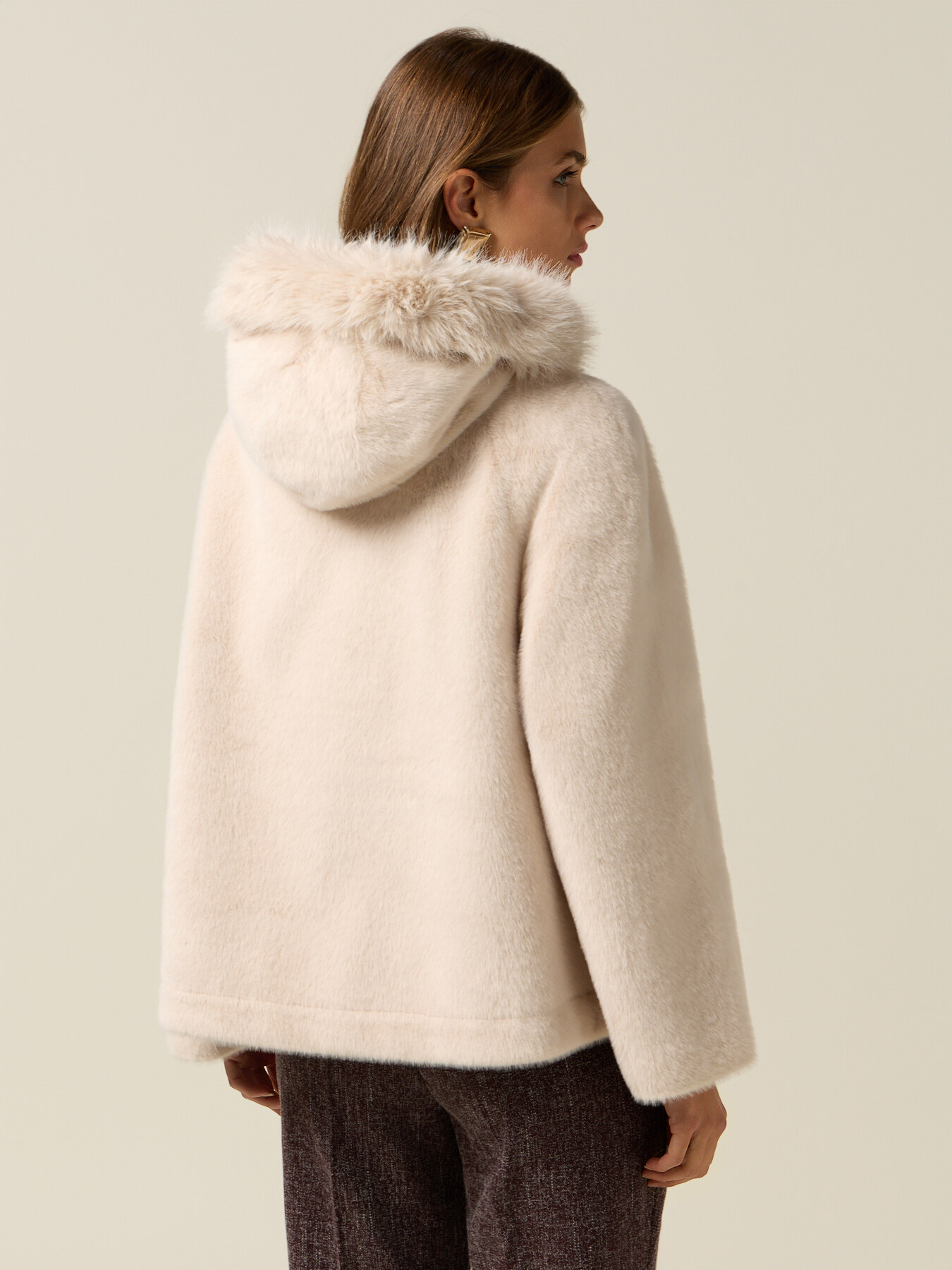 Short parka with hood image number 1