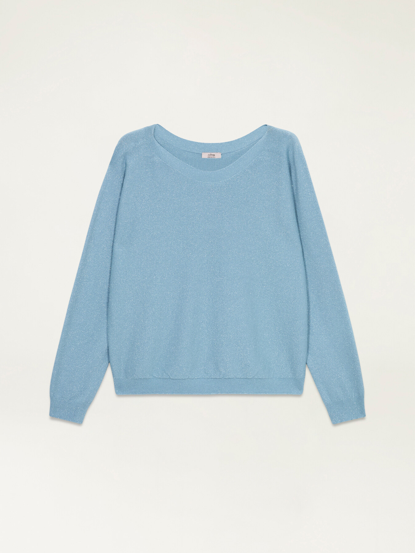 Lurex-Pullover mit U-Boot-Ausschnitt image number 0