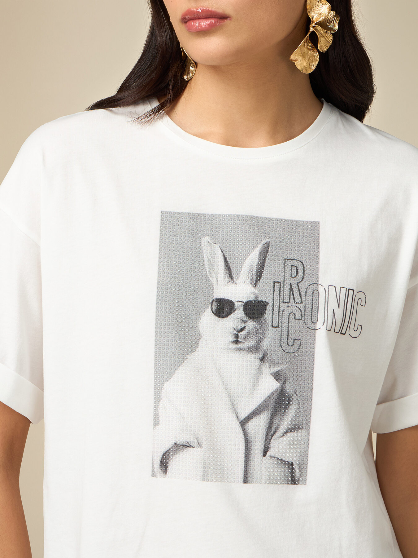T-shirt avec impression et applications image number 2