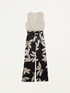 Jumpsuit with patterned trousers image number 4