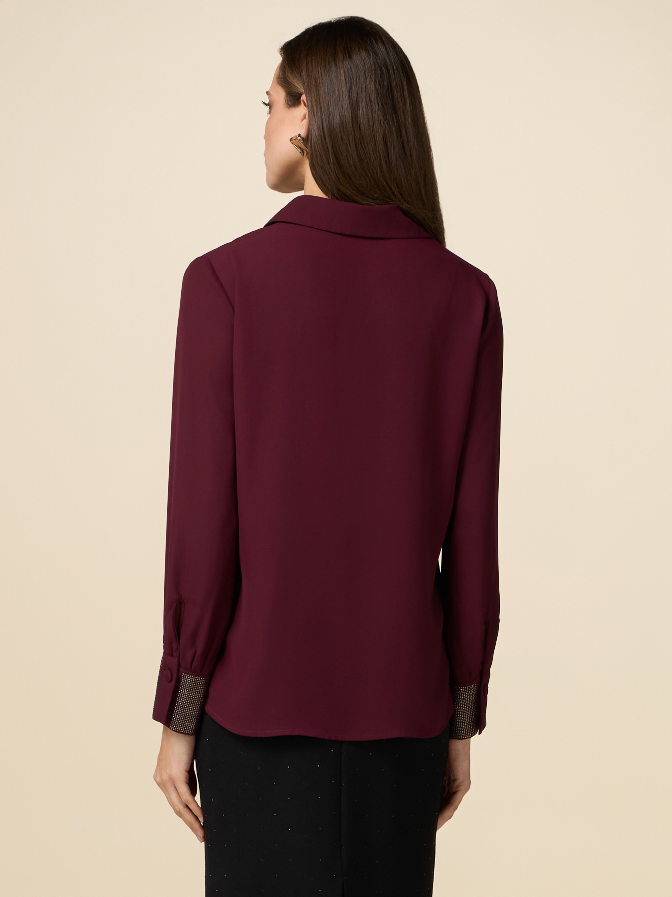 Blouse en georgette avec cristaux image number 1