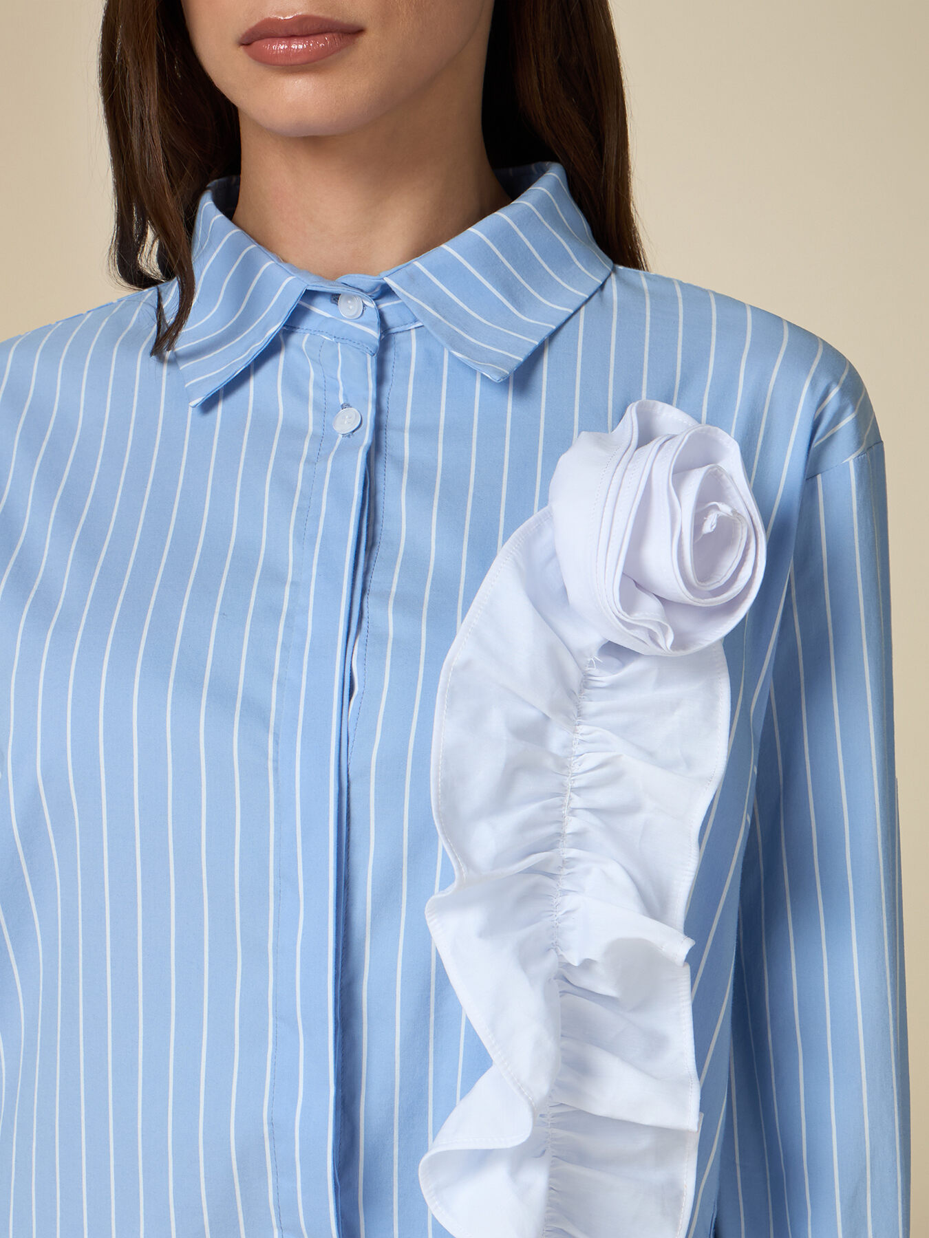 Cămașă supradimensionată cu aplicație image number 2