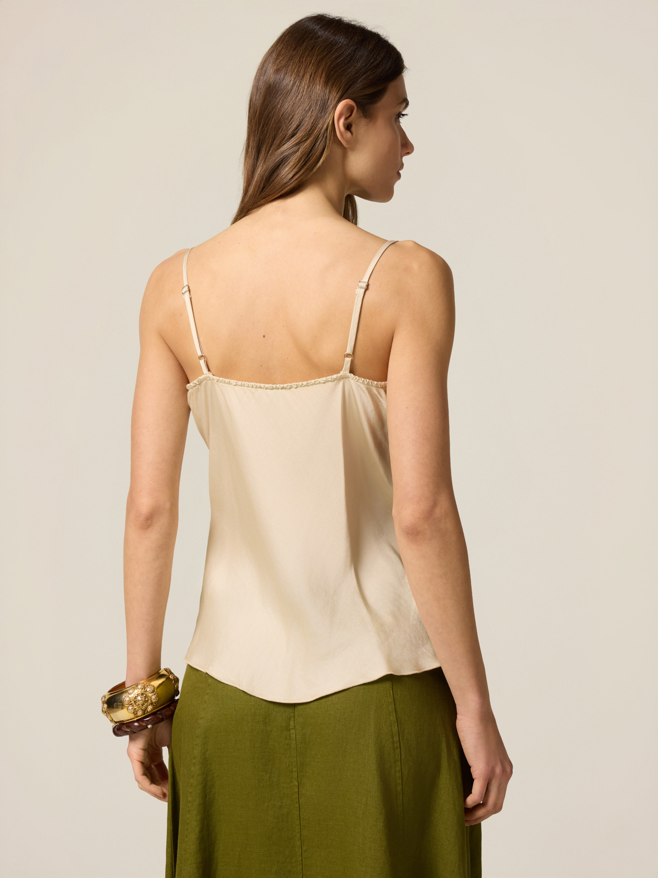 Satin-Top mit Spitze image number 1