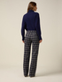 Straight-leg check flannel trousers image number 1
