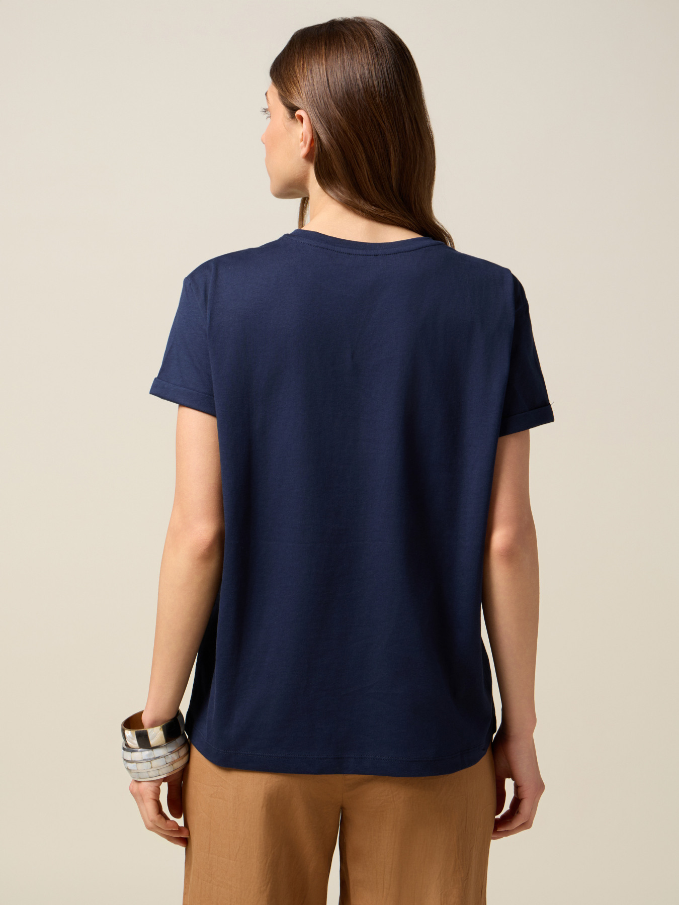 T-Shirt aus Jersey mit Buchstaben-Stickerei image number 1