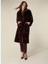 Manteau long effet peluche avec strass image number 0