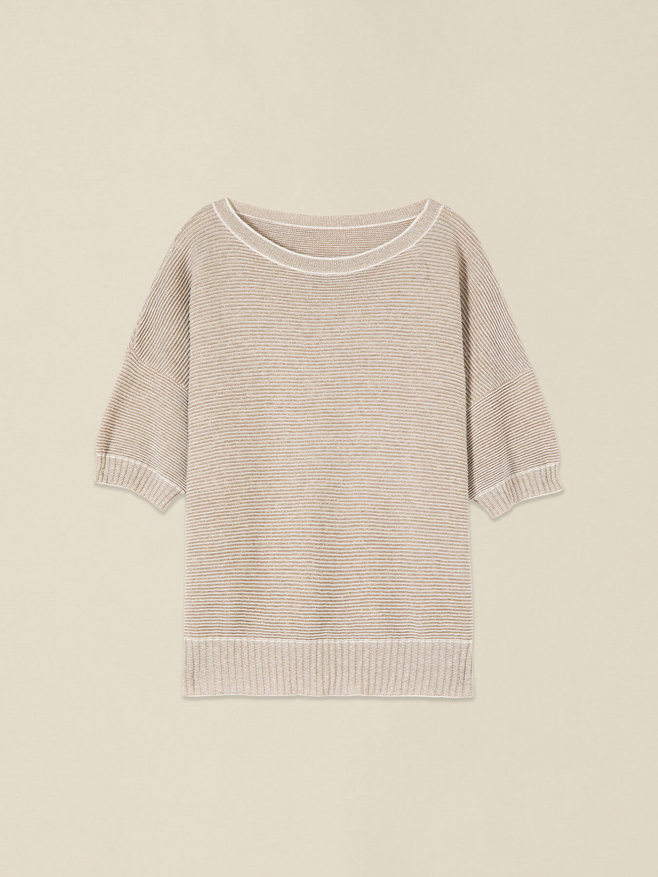 Lurex sweater with boat neckline image number 3
