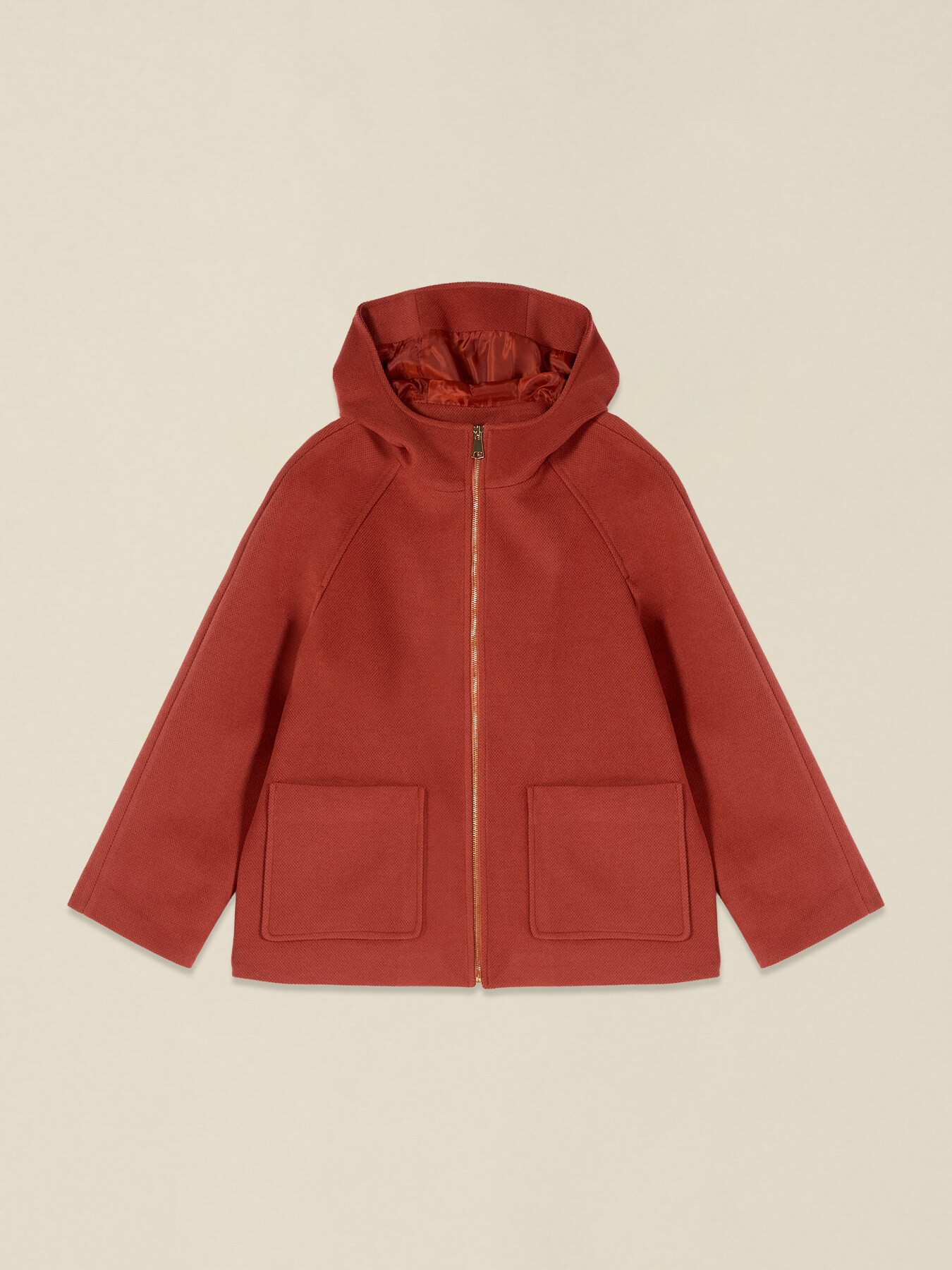 Hooded zip-up peacoat image number 0