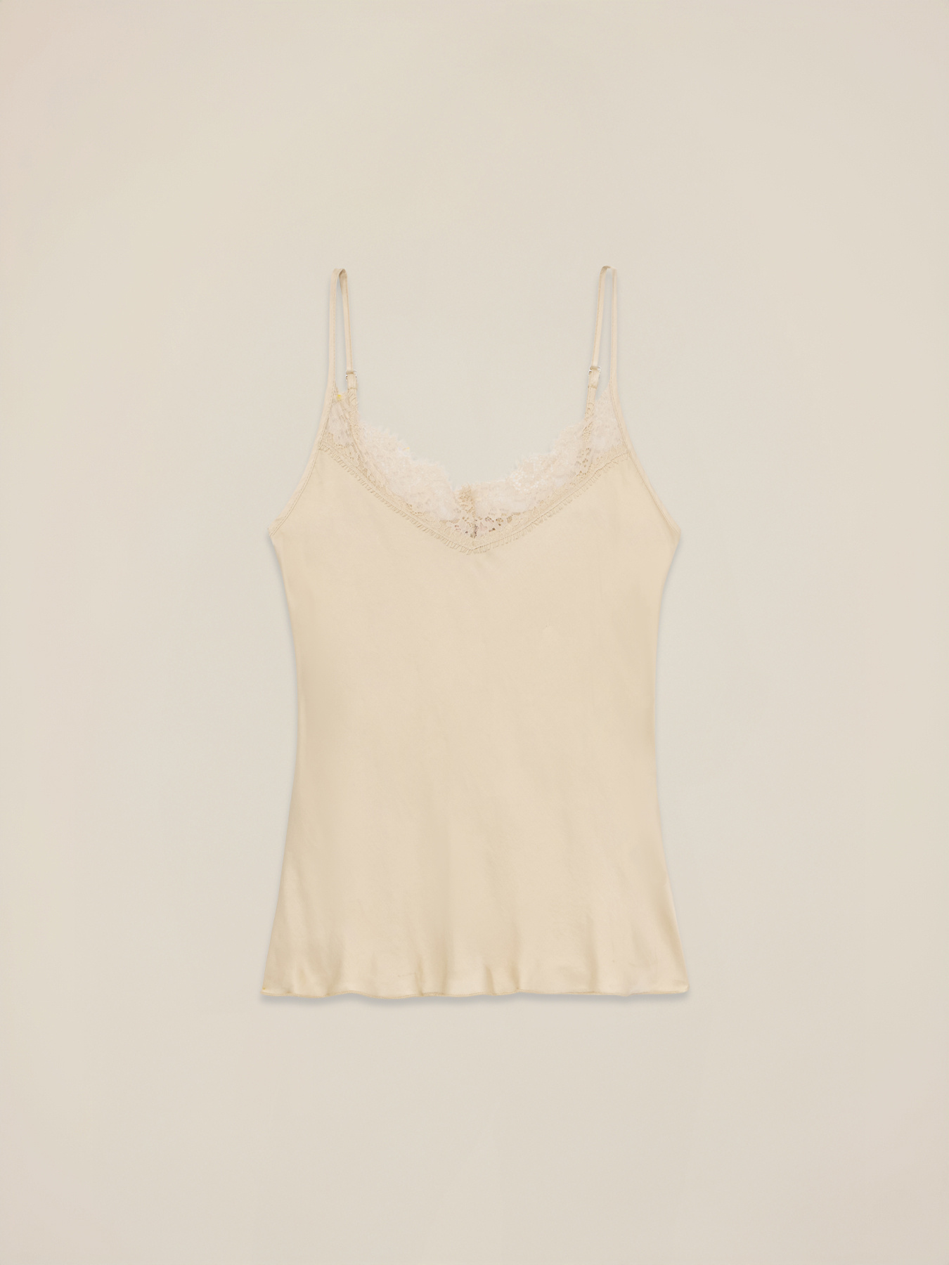 Top in raso con pizzo image number 3