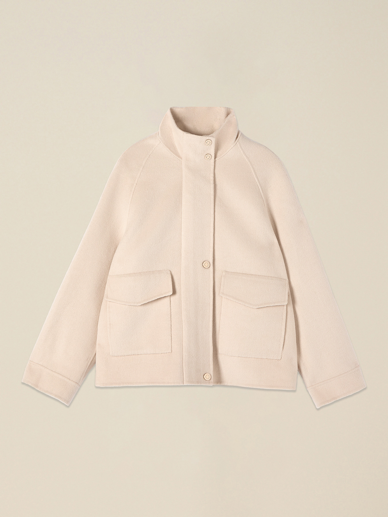 Short mixed wool coat image number 3