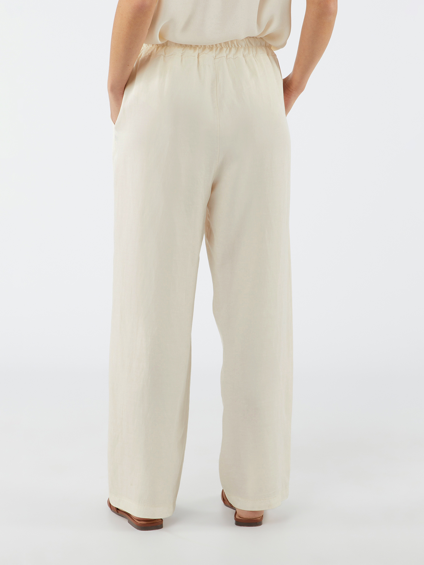 Linen blend joggers image number 1