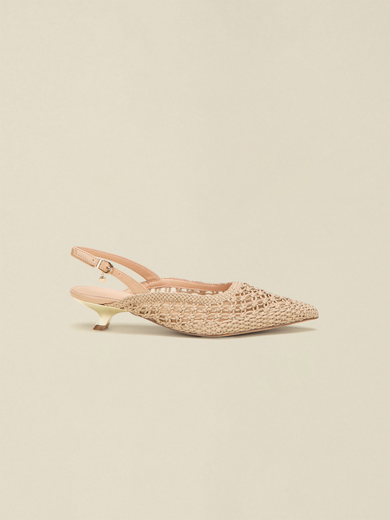 Durchbrochene Slingback-Pumps