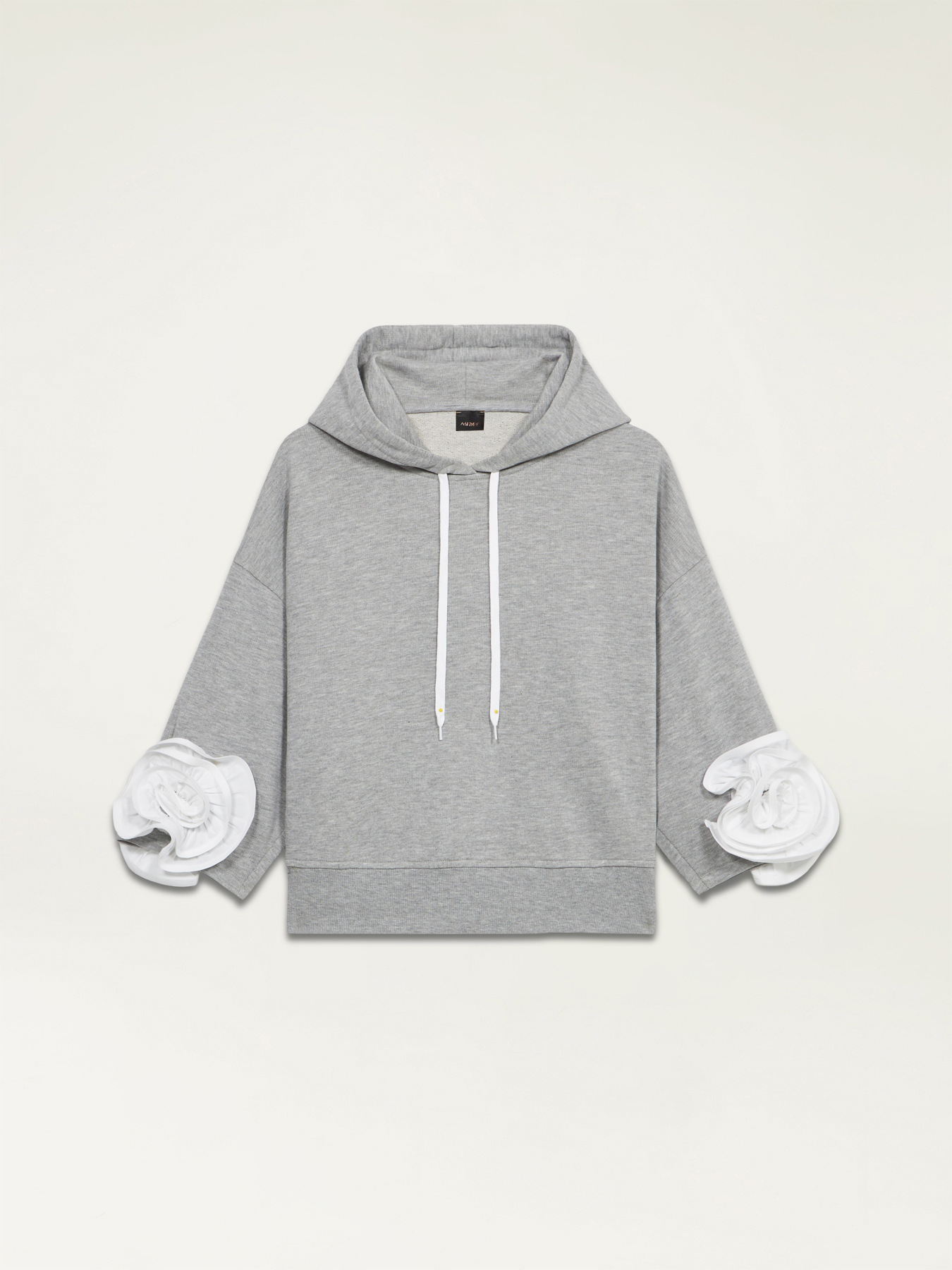 sweatshirt with poplin rose detail image number 3