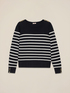 Striped sweater with metal buttons image number 3